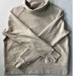 Public Rec Cream Funnel‎ Neck Sweatshirt Large Pima Cotton Minimalist Gorpcore